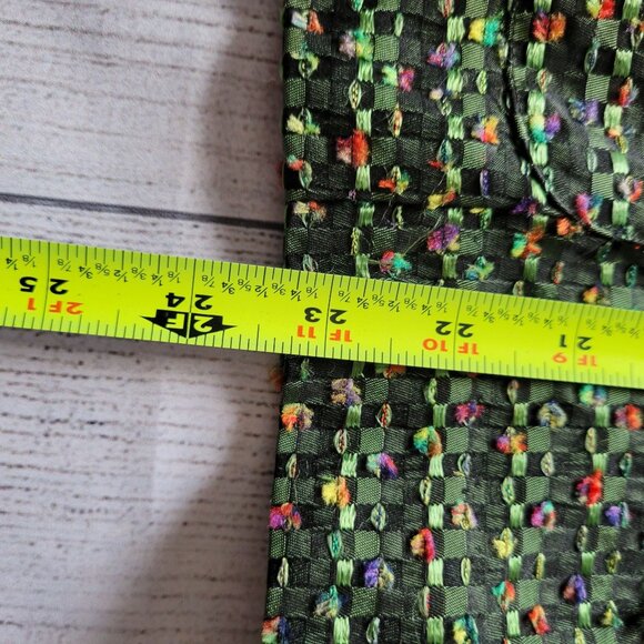 Chicos Womens Green Multicolor Textured Button-Up Jacket Size 2 - Picture 7 of 8